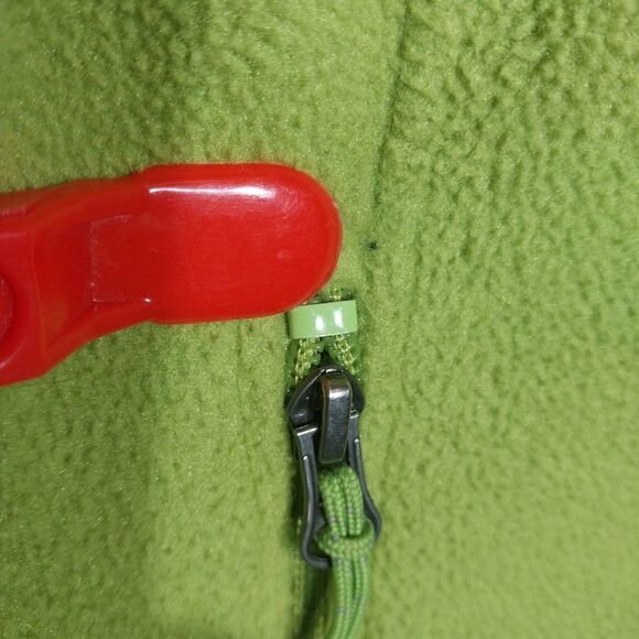 LL Bean Womens Fleece Jacket XS Bright Green Full Zip Comfy Warm Sweatshirt Cozy - Picture 8 of 8